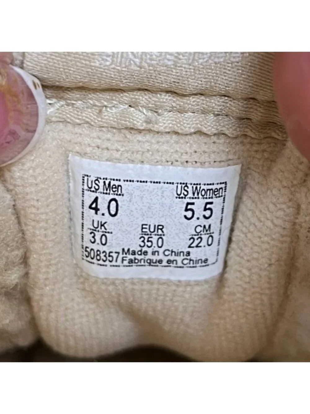 Vans Sk8 Hi Cozy Hug Biscotti Womens Size 5.5 Beige Athletic Skate Shoes Sneaker
